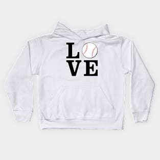 Love Baseball Kids Hoodie